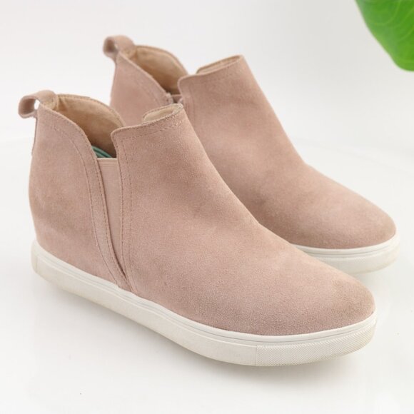 Blondo Womens Georgette Boots Size 7.5 Waterproof Pink Suede Hidden Wedge Heel - Picture 12 of 12